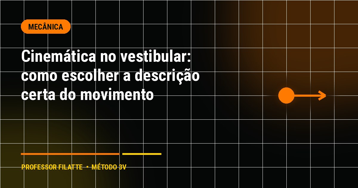 Cinemática no vestibular: como escolher a descrição certa do movimento