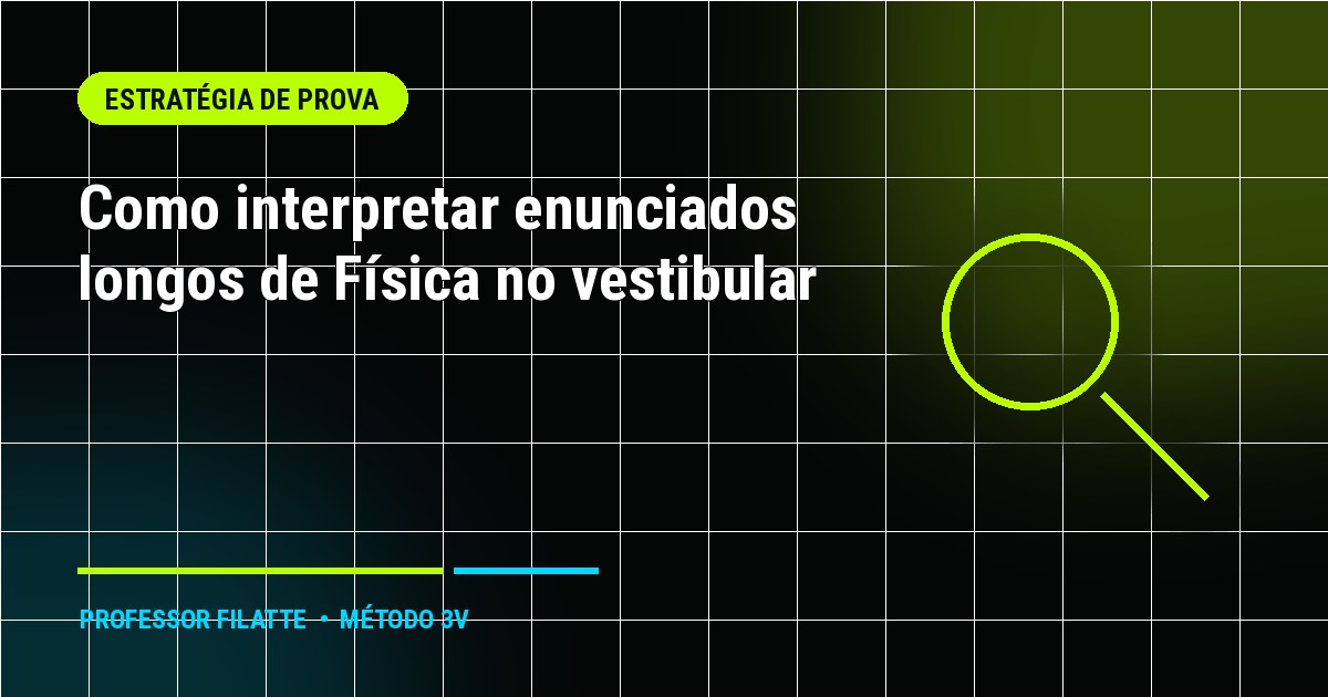 Como interpretar enunciados longos de Física no vestibular