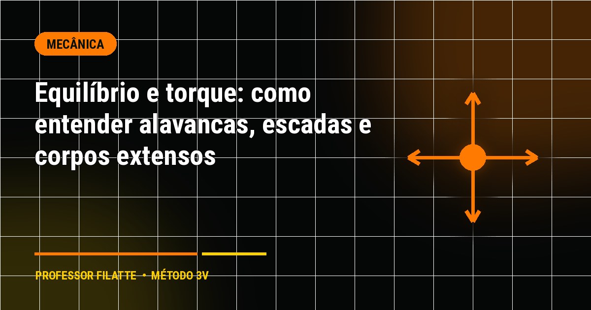 Equilíbrio e torque: como entender alavancas, escadas e corpos extensos