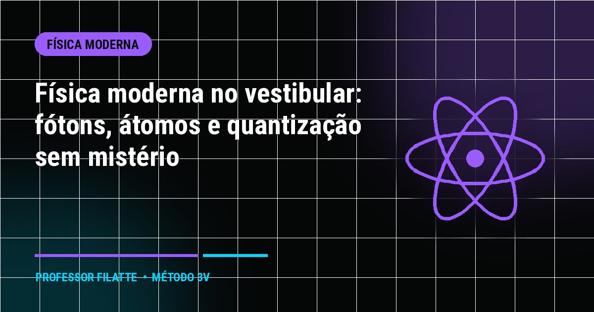 Física moderna no vestibular: fótons, átomos e quantização sem mistério