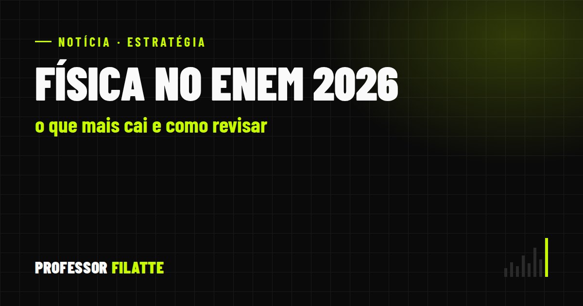Física no Enem 2026: o que mais cai e como revisar