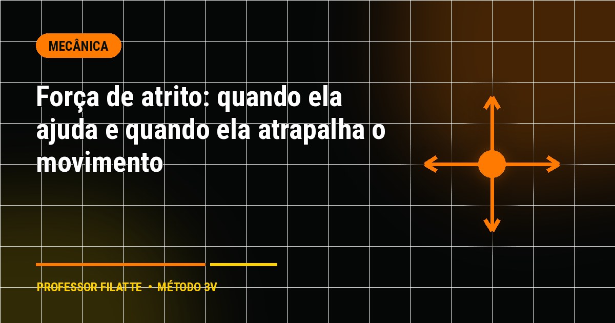 Força de atrito: quando ela ajuda e quando ela atrapalha o movimento
