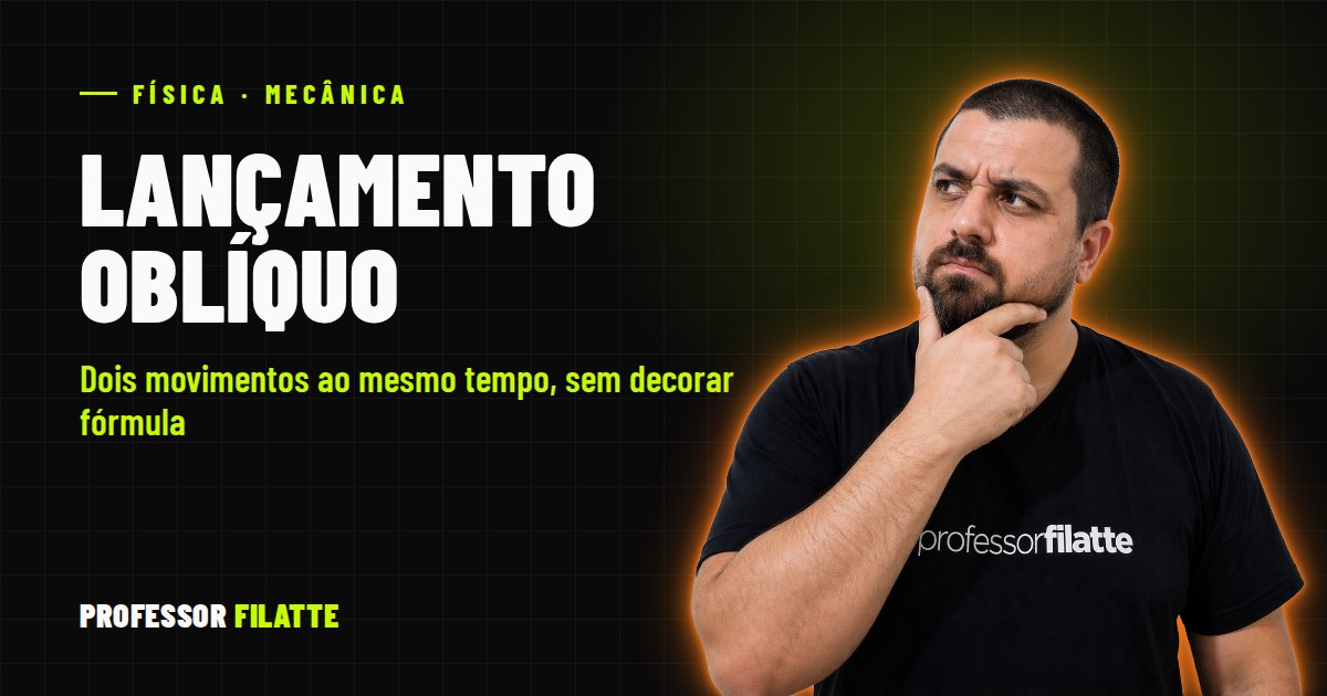 Lançamento oblíquo sem decorar fórmula: dois movimentos que acontecem ao mesmo tempo