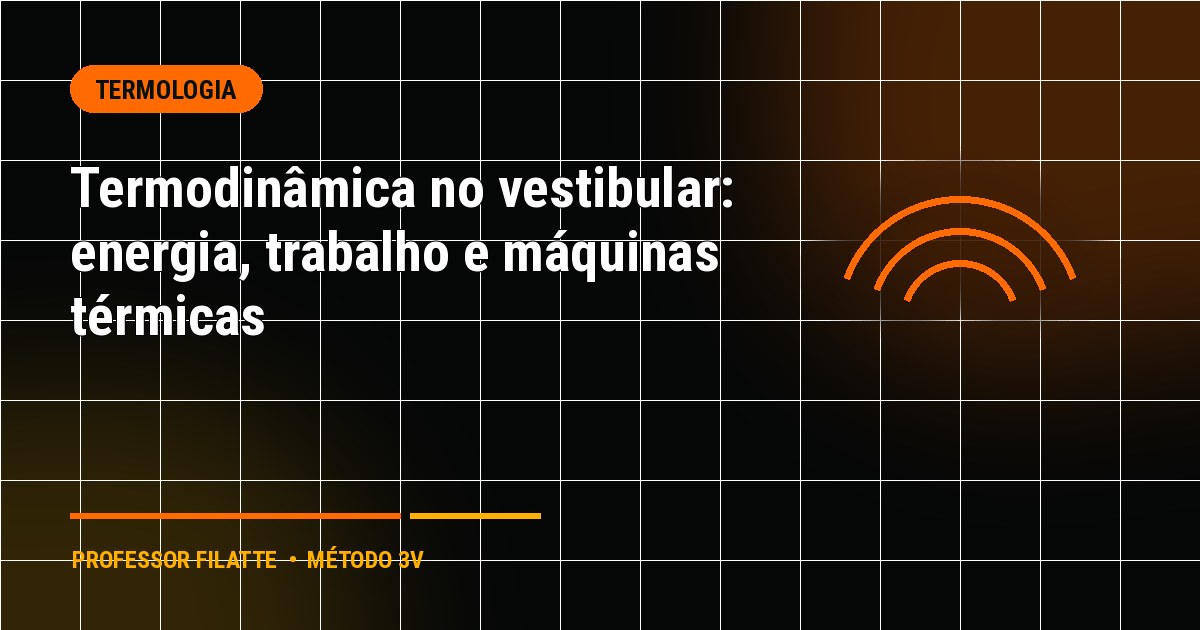 Termodinâmica no vestibular: energia, trabalho e máquinas térmicas