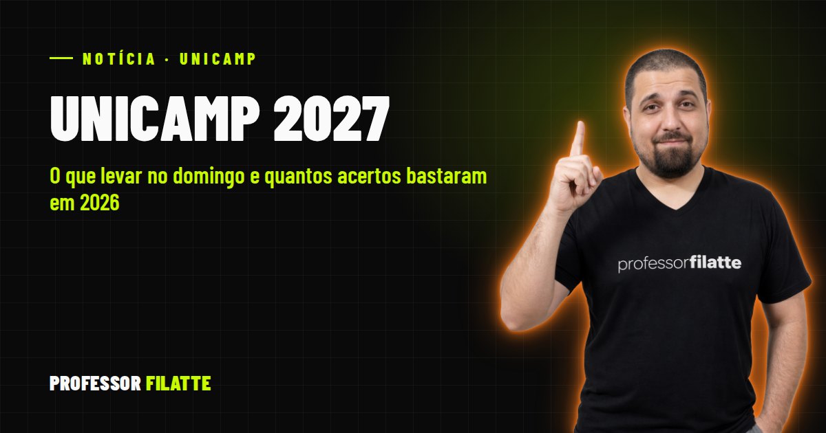 Unicamp 2027, 1ª fase: o que levar, o que é proibido e quantos acertos bastaram em 2026