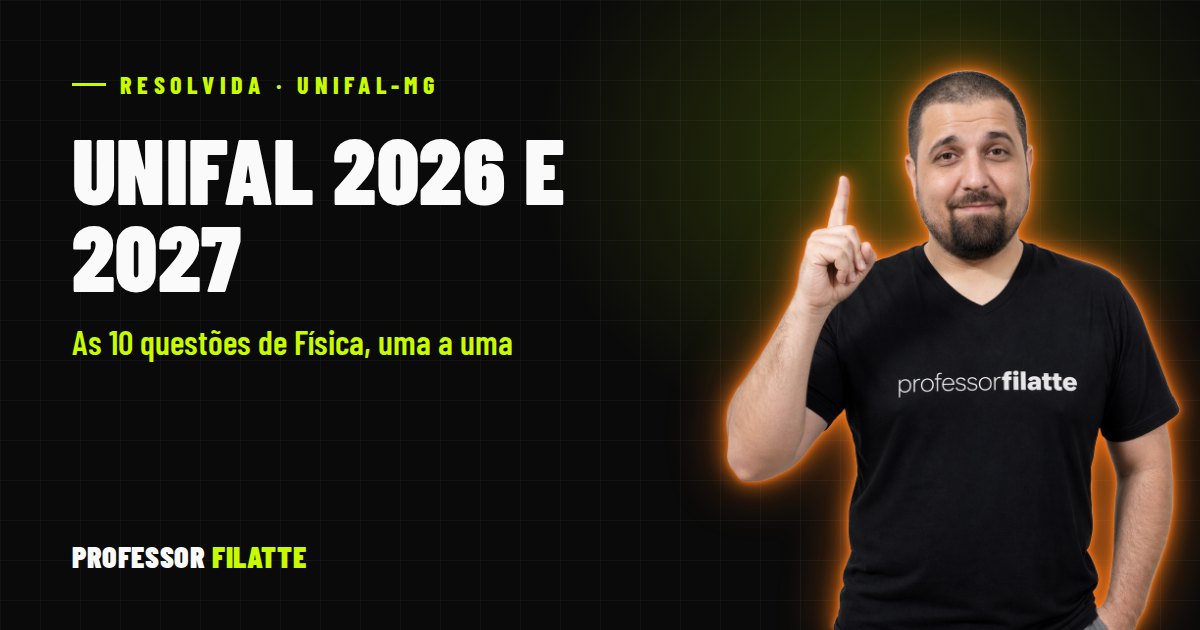 UNIFAL 2026 e 2027: as questões de Física resolvidas