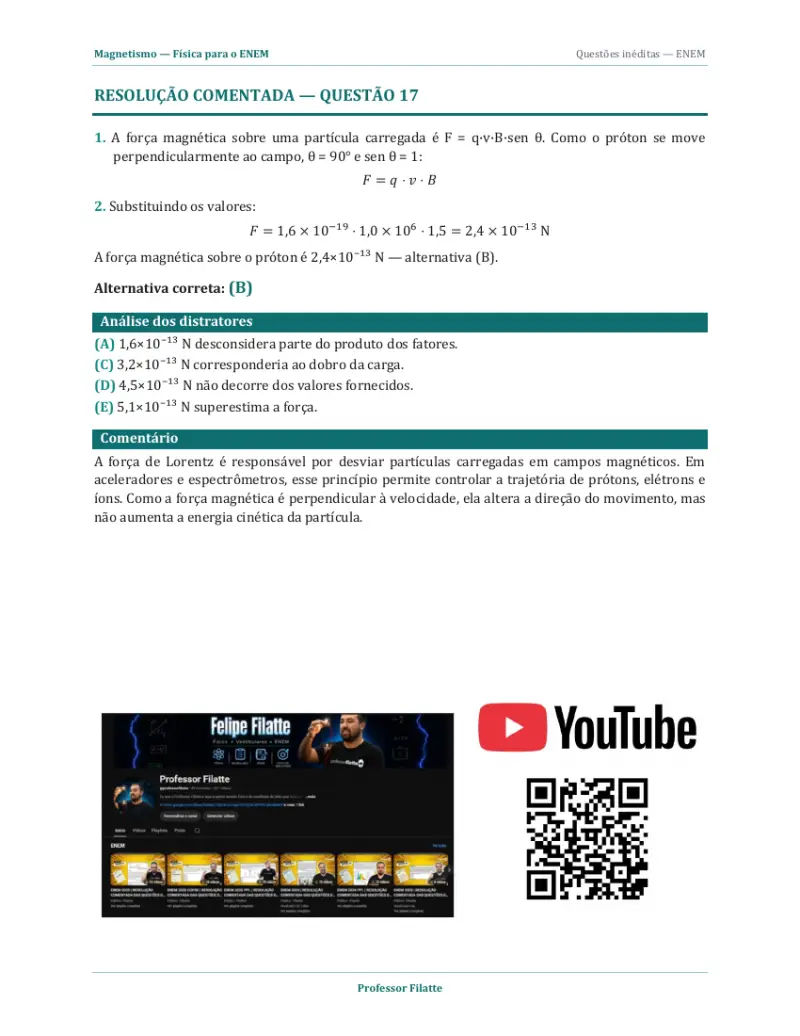Resolução comentada — Magnetismo